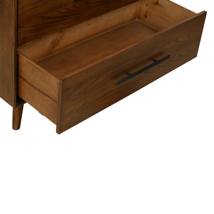 Emery Pecan 5 Drawer Chest