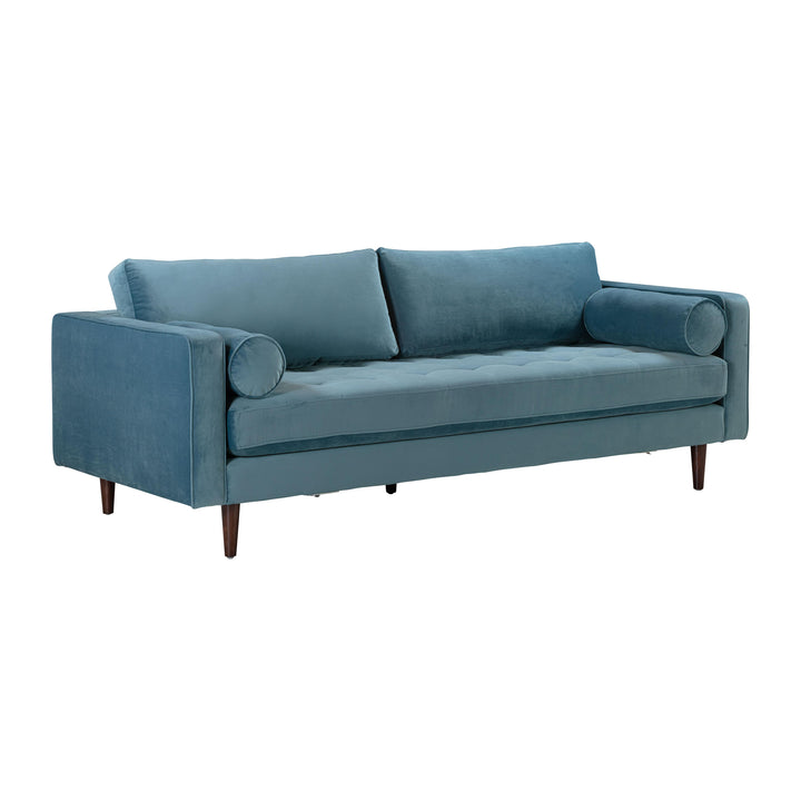 Cave Dusty Blue Velvet Sofa