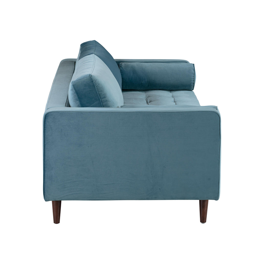 Cave Dusty Blue Velvet Sofa