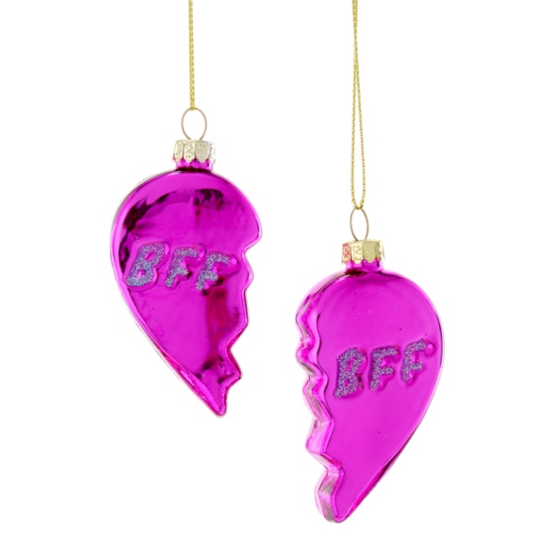 BFF Pink Heart Ornament