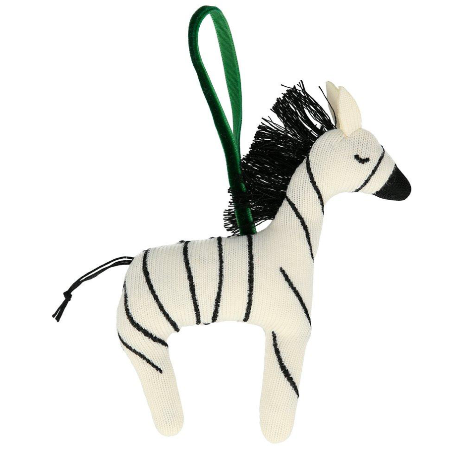 Knitted Zebra Tree Decoration