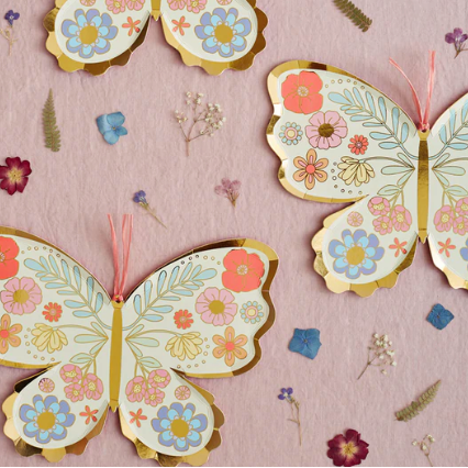 Floral Butterfly Plates