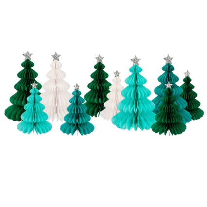 Green Forest Honeycomb Decorations