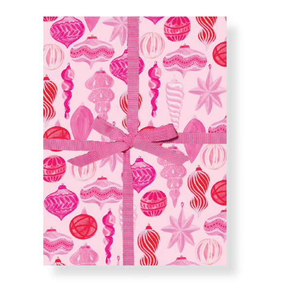 Pink Ornament Gift Wrap