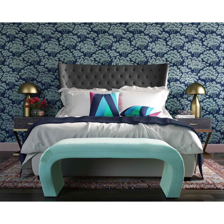 Sassy Grey Velvet Queen Bed