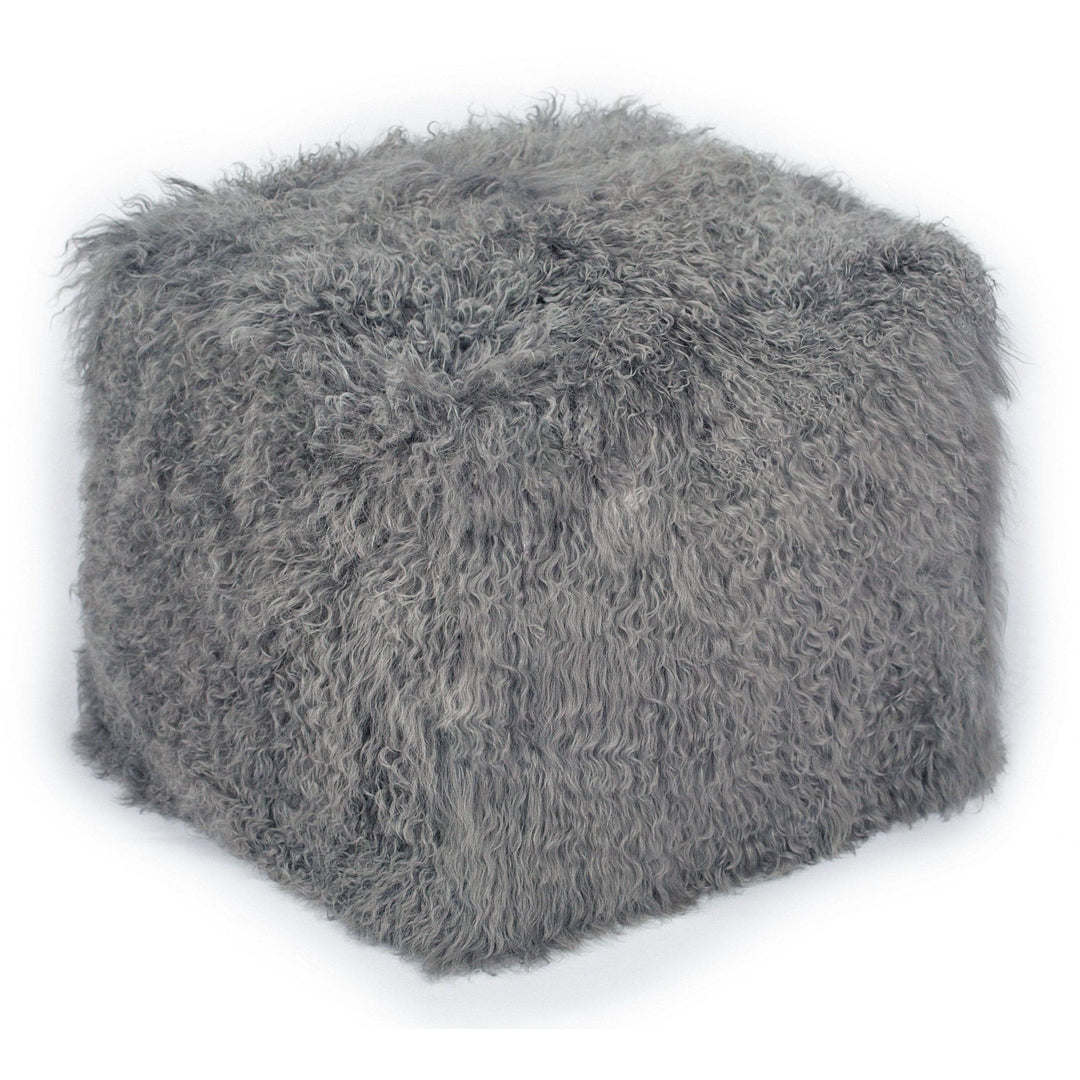 Tibetan Sheep Grey Pouf