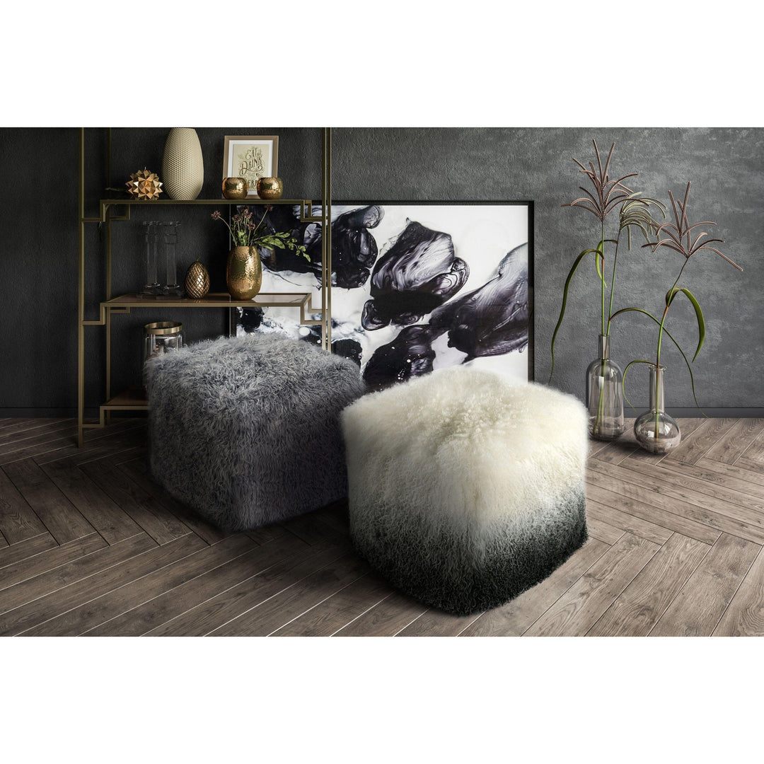 Tibetan Sheep Grey Pouf