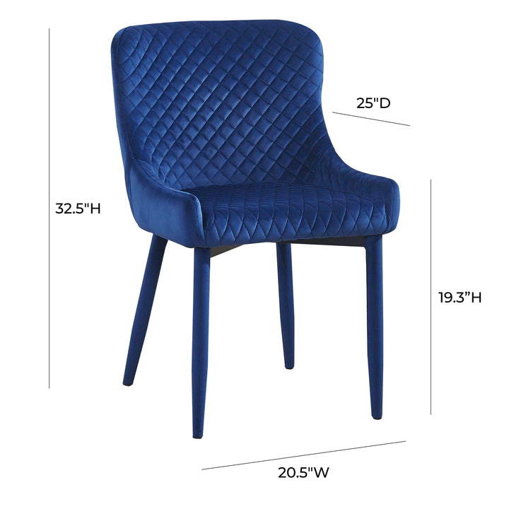 Draco Navy Velvet Chair