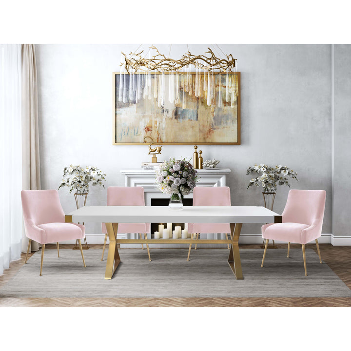 Beatrix Blush Velvet Side Chair