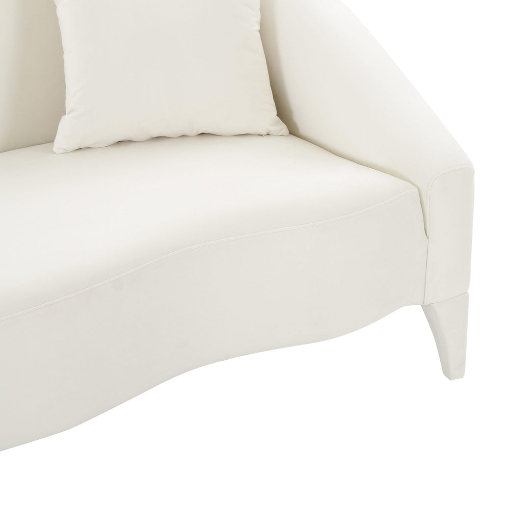 Naya Cream Velvet Loveseat