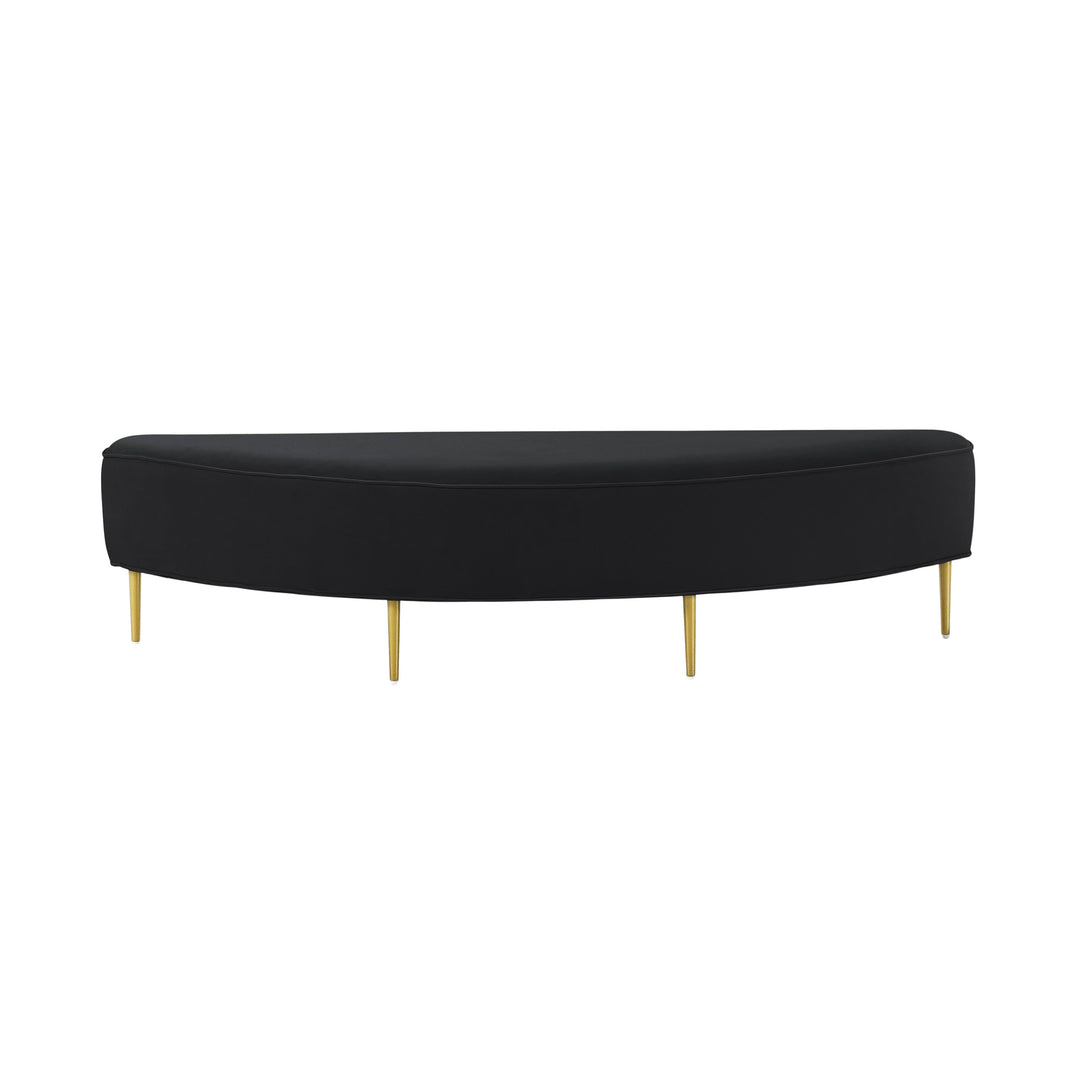 Bianca Black Velvet Queen Bench