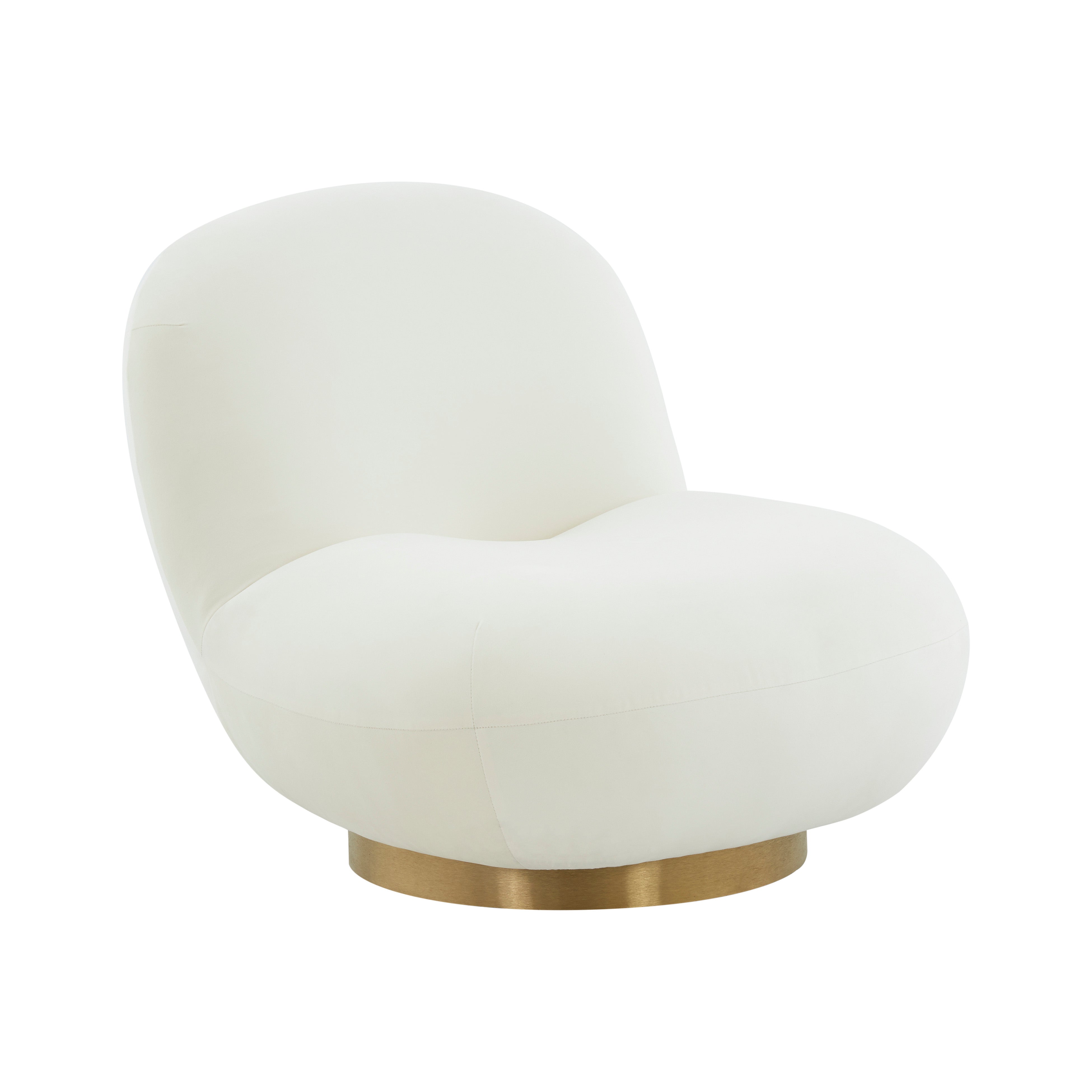 Cream velvet best sale swivel chair