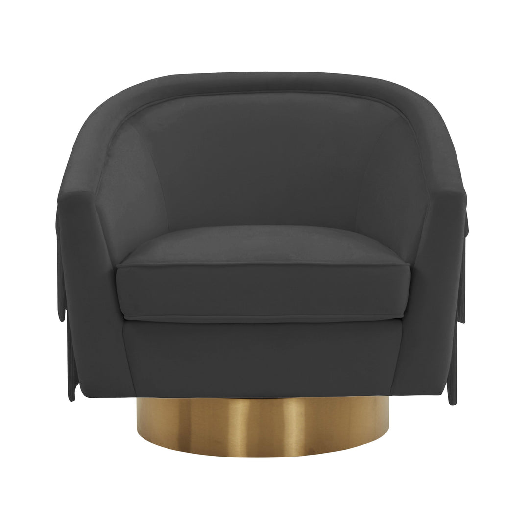 Flapper Black Swivel Chair