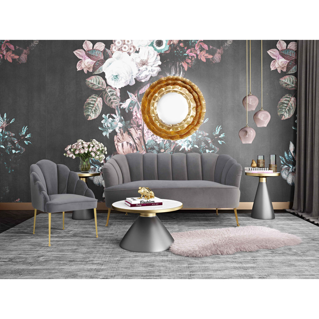 Daisy Grey Velvet Chair