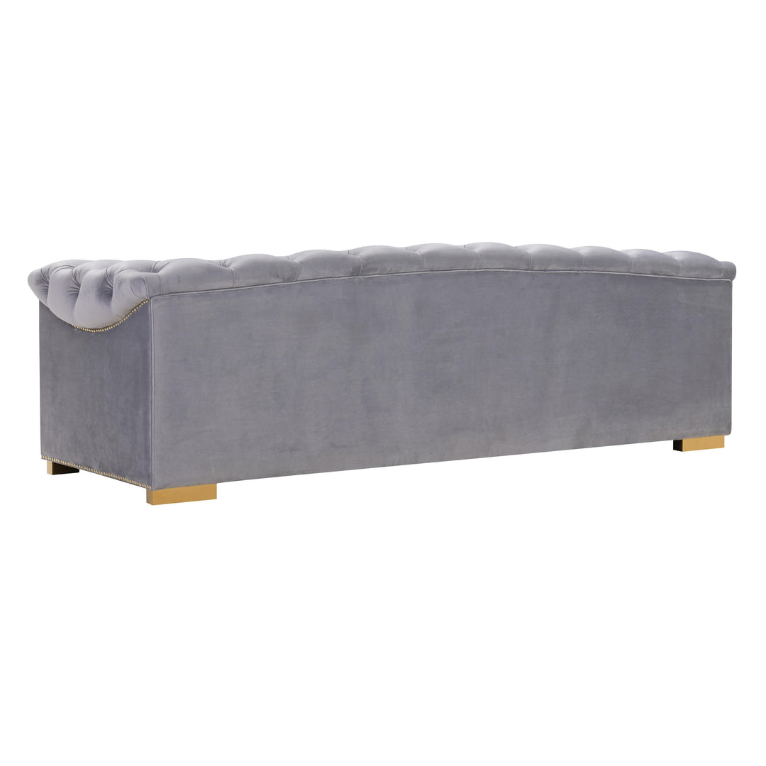 Farah Grey Velvet Sofa