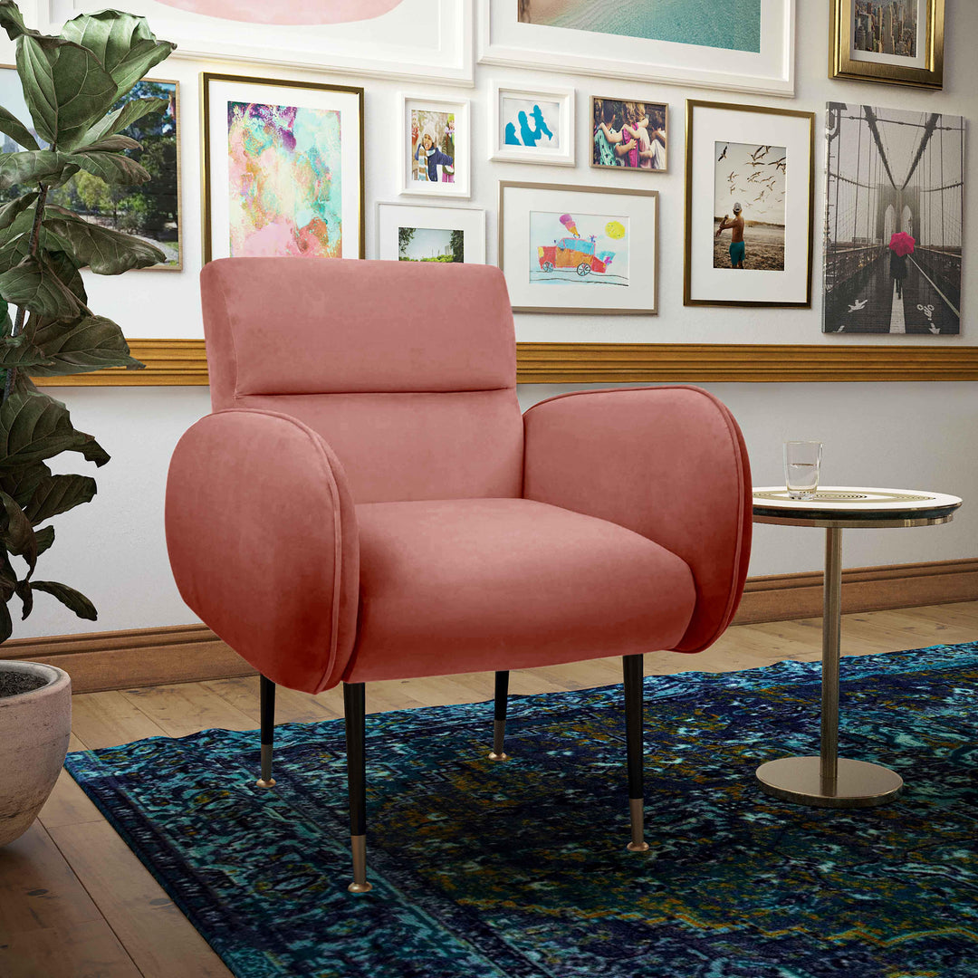 Babe Salmon Velvet Chair