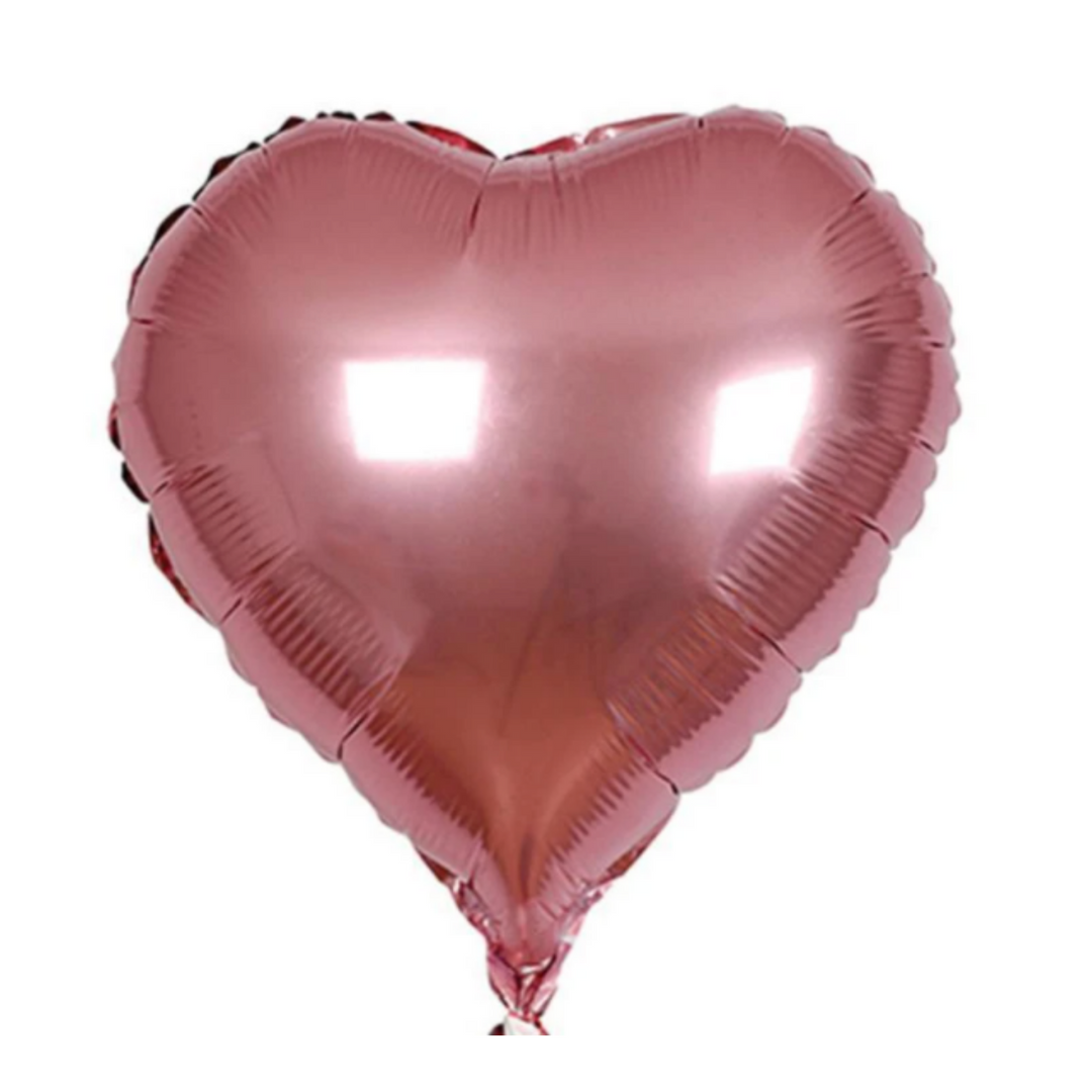 Light Pink Metallic Heart Balloon