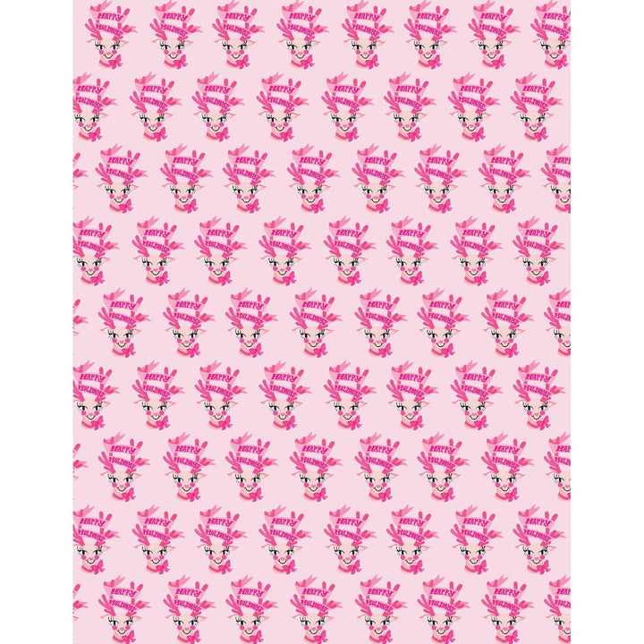 Pink Deer Gift Wrap