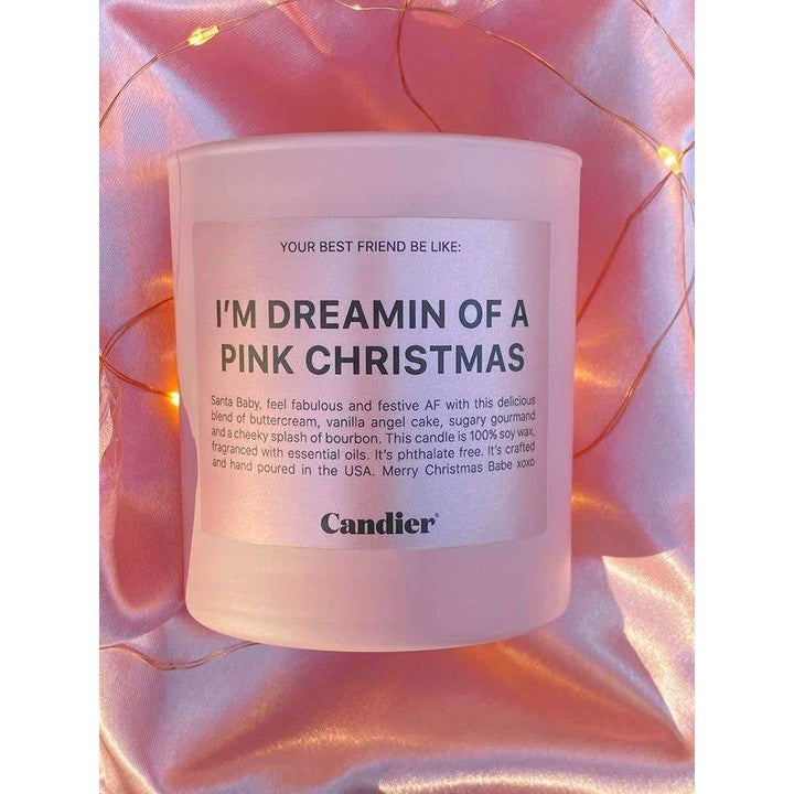 Pink Christmas Candle