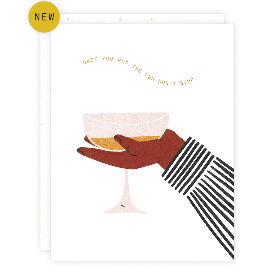 champagne celebration card 