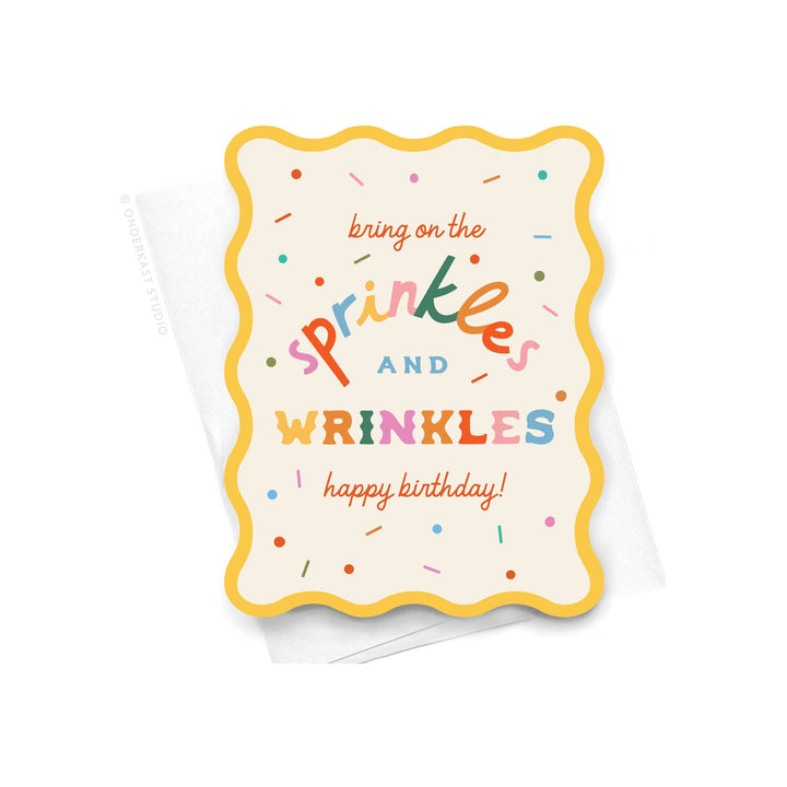 Wavy Die Cut Sprinkles and Wrinkles Notecard